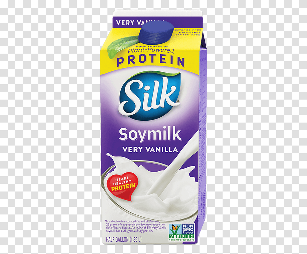 Silk Very Vanilla Soymilk, Dairy, Food, Dessert, Beverage Transparent Png