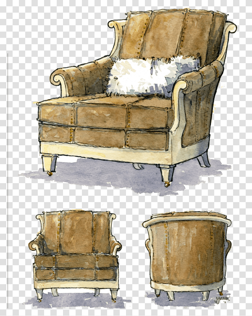 Silla De Rey Club Chair Transparent Png