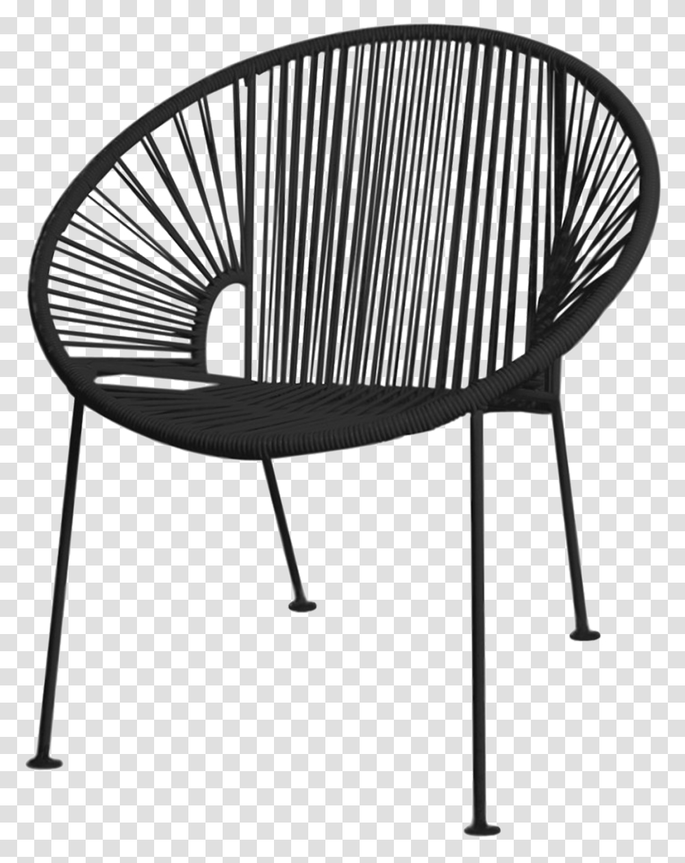 Silla Tipo Acapulco Negra, Chair, Furniture Transparent Png