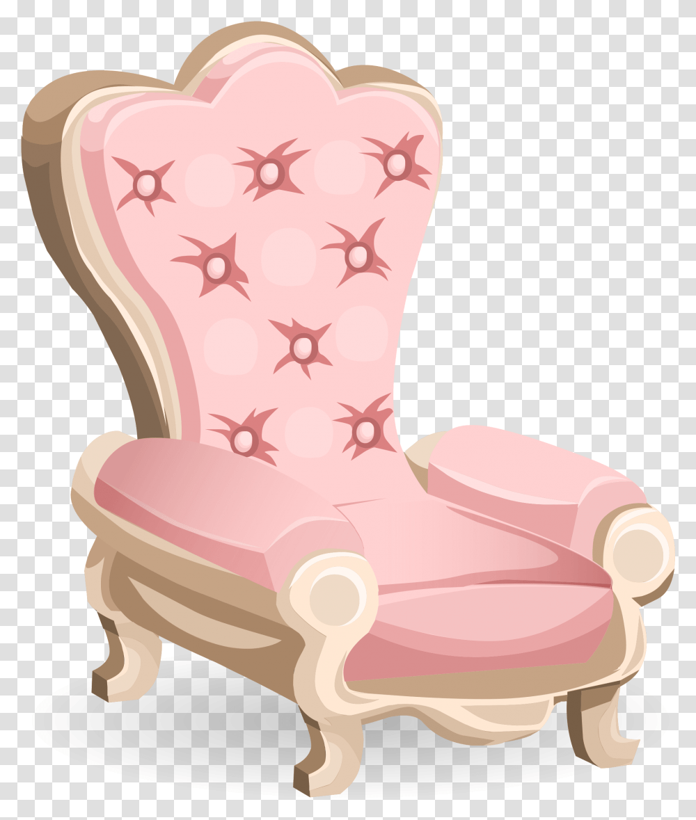 Silln Silla Muebles Rosa Sof Relajacin Fancy Pink Chair, Furniture, Armchair, Rocking Chair Transparent Png