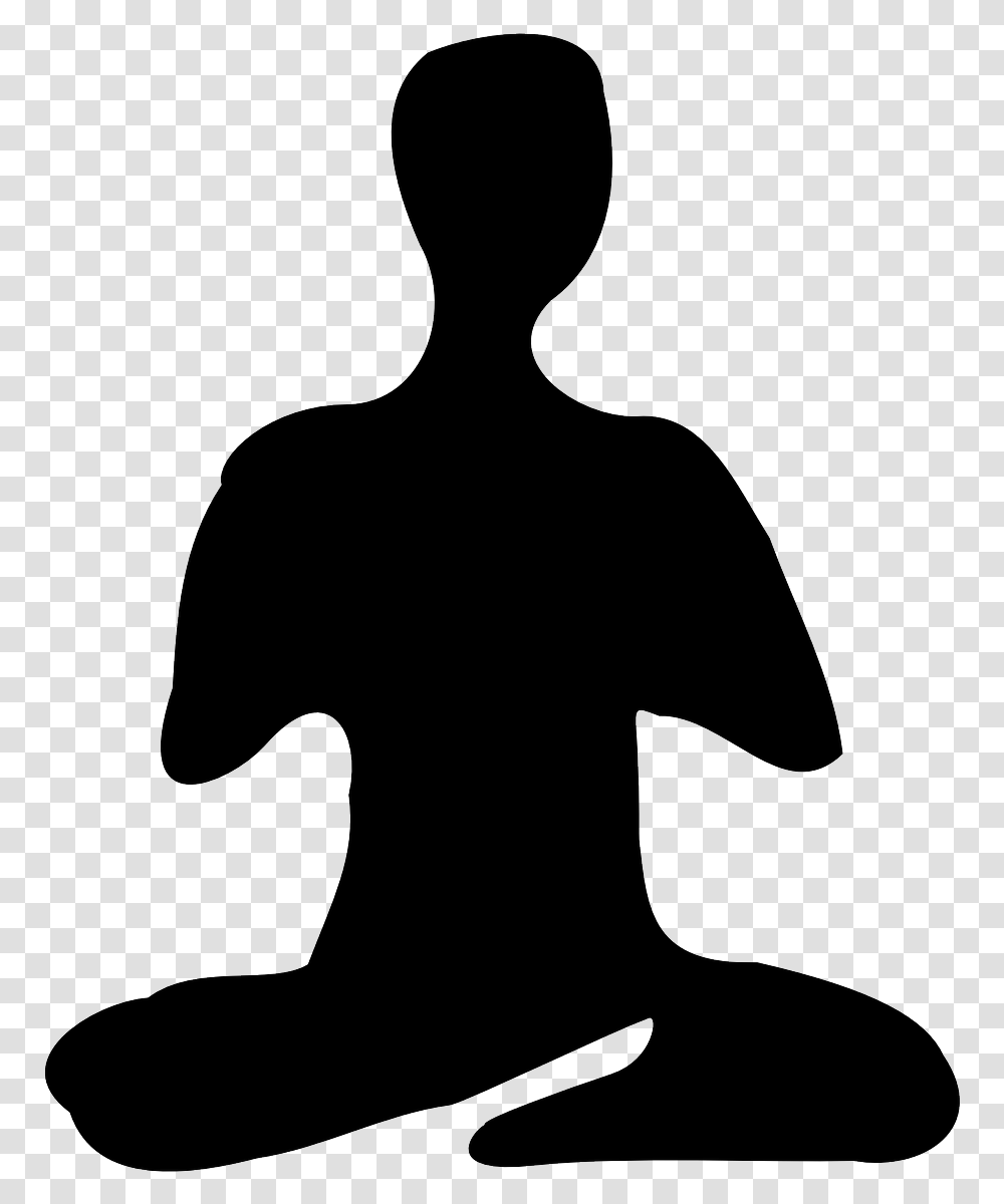 Sillouette Meditate Icon, Silhouette, Back, Kneeling, Worship Transparent Png
