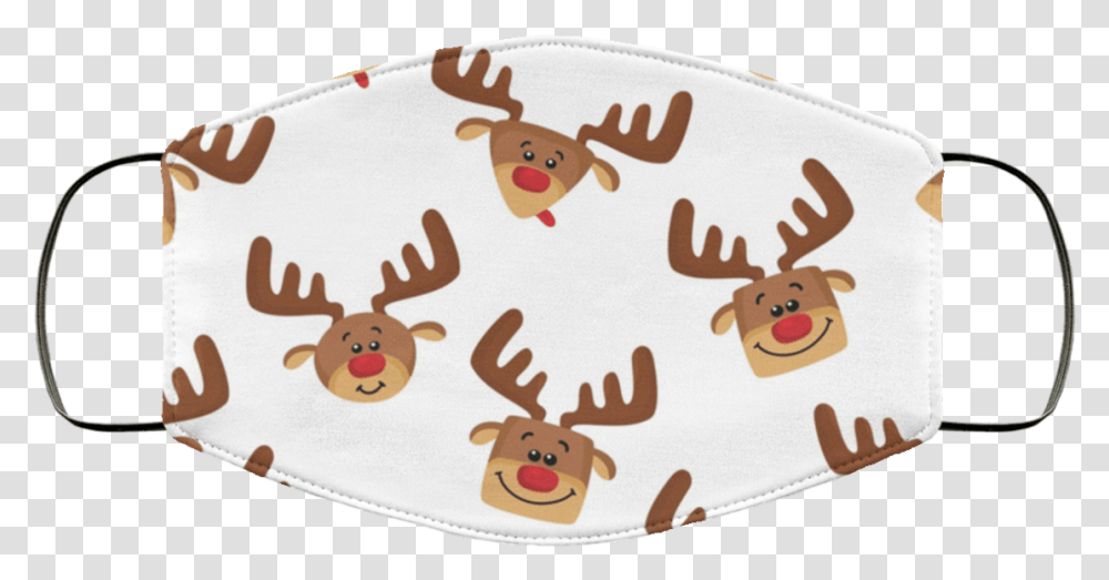 Silly Little Christmas Reindeer Face Mask Qfinder Food, Bib, Birthday Cake, Dessert, Applique Transparent Png