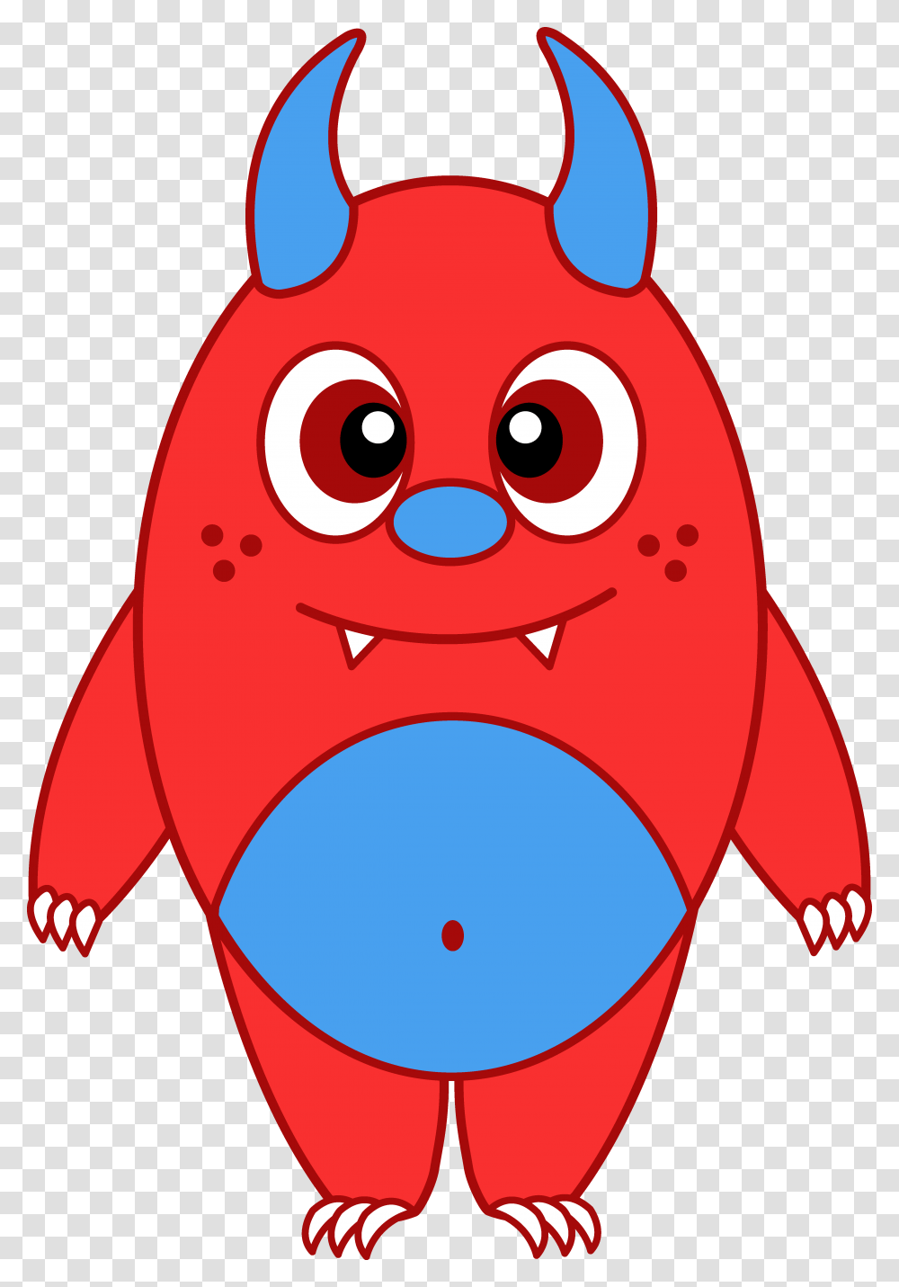 Silly Little Red Monster, Pac Man, Plush, Toy Transparent Png