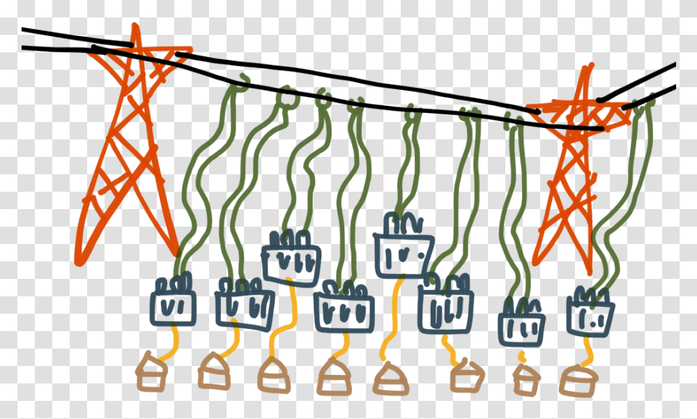 Silly Picture Of Power Line With Lots Wires Coming Vertical, Light, Text, Crowd, Graphics Transparent Png