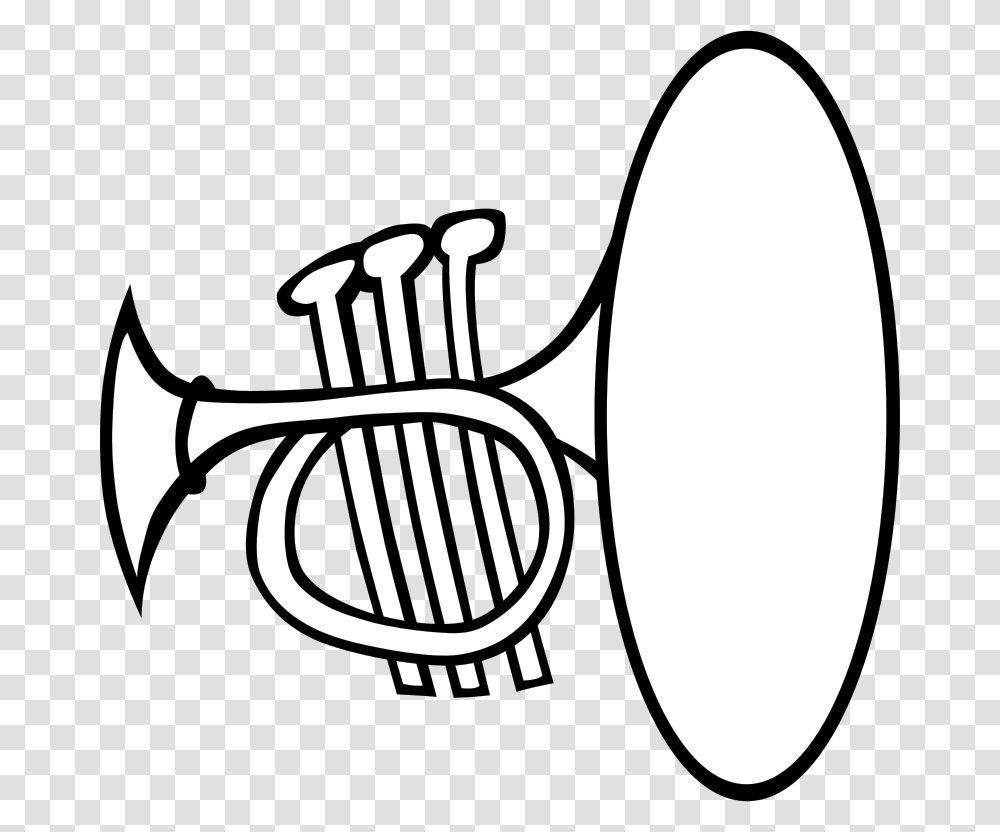 Silly Trumpet BW, Music, Horn, Brass Section, Musical Instrument Transparent Png