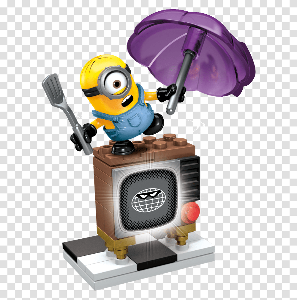 Silly Tv Minion With Tv, Toy, Robot Transparent Png