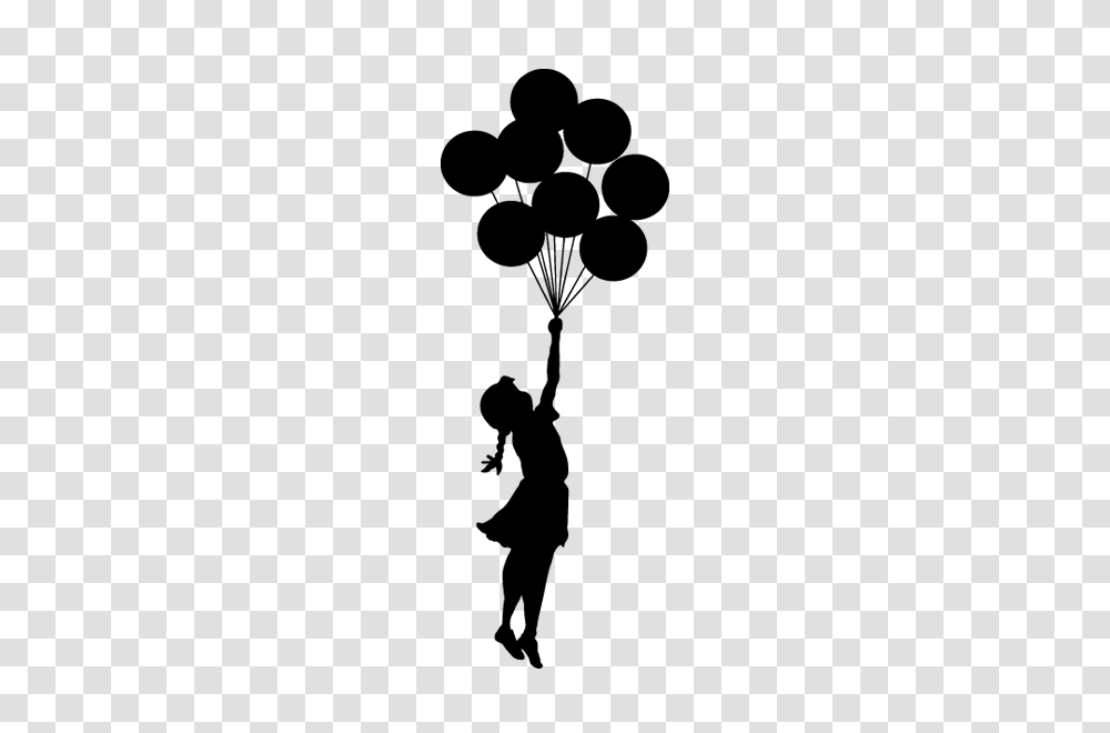 Silueta Con Globo, Photography, Light, Gray, Silhouette Transparent Png