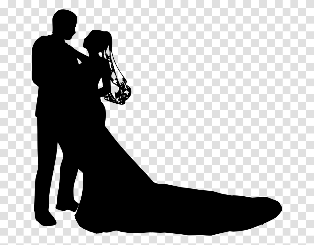 Silueta De La Boda Propuesta De Matrimonio Bride And Groom Silhouette Clip, Gray, World Of Warcraft Transparent Png
