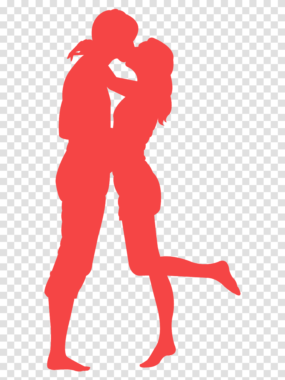 Silueta Hombre Y Mujer Besandose, Hand, Person, Human, Fist Transparent Png