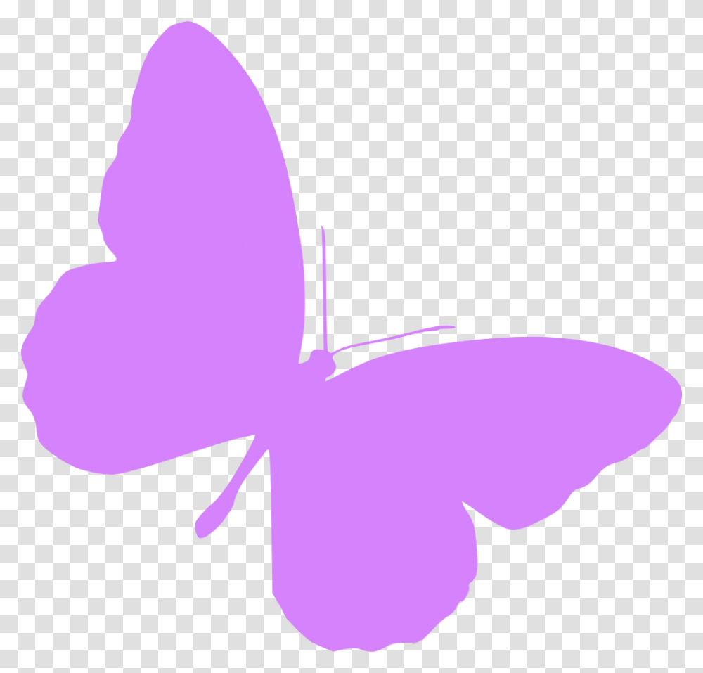 Silueta Mariposa Lila Lavender Butterfly Clipart, Animal, Invertebrate, Insect Transparent Png