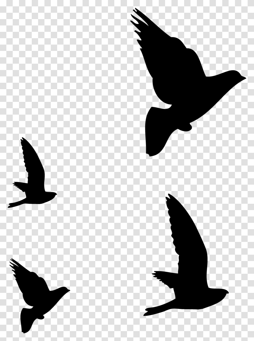 Silueta Pajaros Image, Silhouette, Stencil, Flying, Bird Transparent Png