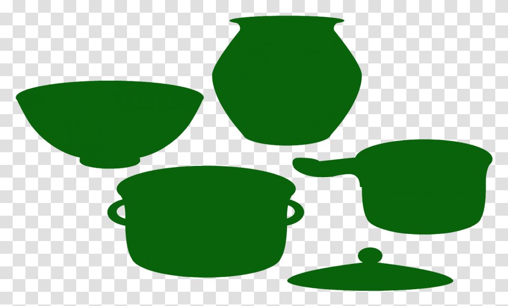 Siluetas De Utensilios De De Cocina, Bowl, Green, Cup, Pottery Transparent Png