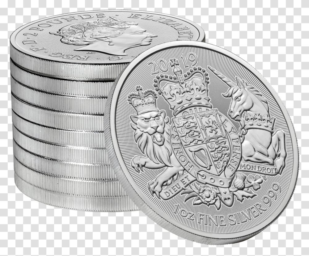 Silver 2019 1oz Royal Arms Transparent Png