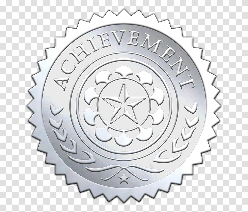 Silver Achievement Seal Thank You In Gold, Symbol, Logo, Trademark, Badge Transparent Png