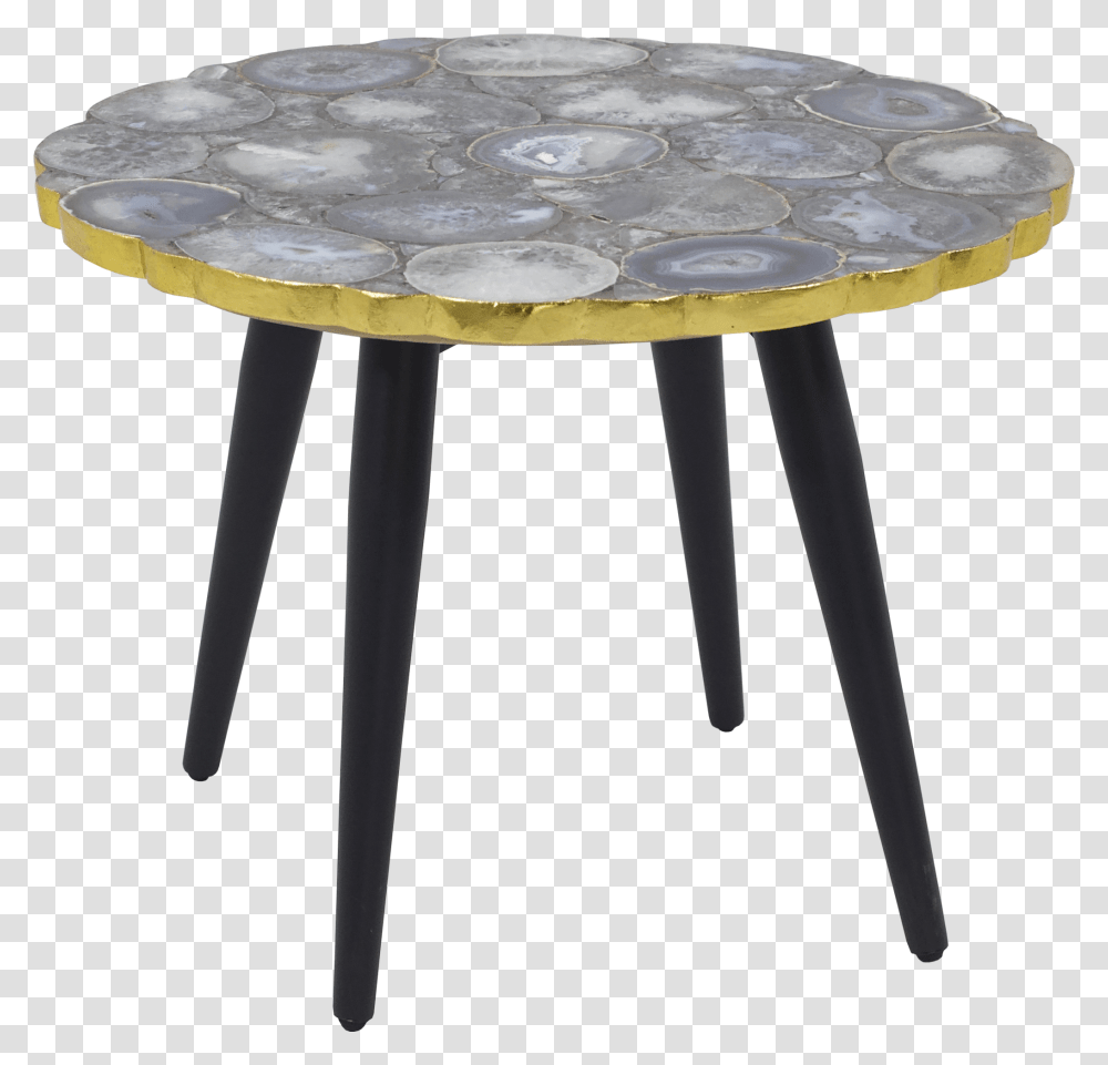 Silver Agate Stone Table End Table, Furniture, Coffee Table, Lamp, Tabletop Transparent Png