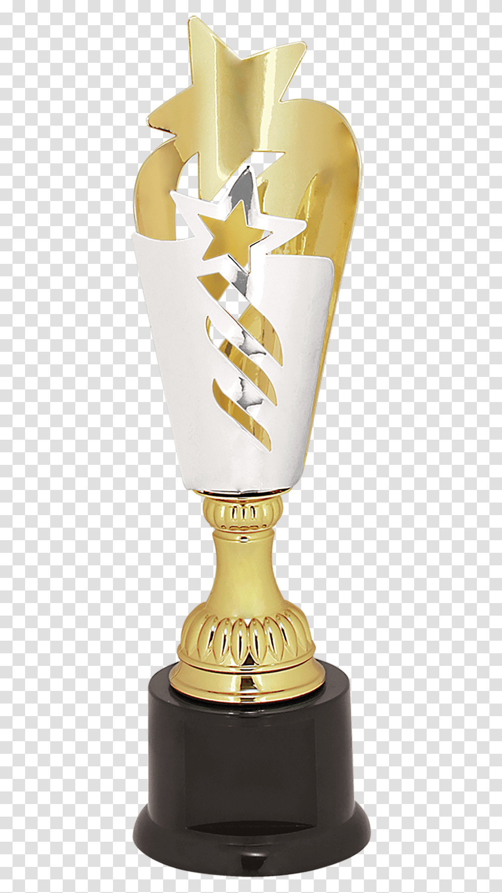 Silver Amp Gold Star Metal Cup Trophy, Light, Lightbulb, Wedding Cake, Dessert Transparent Png