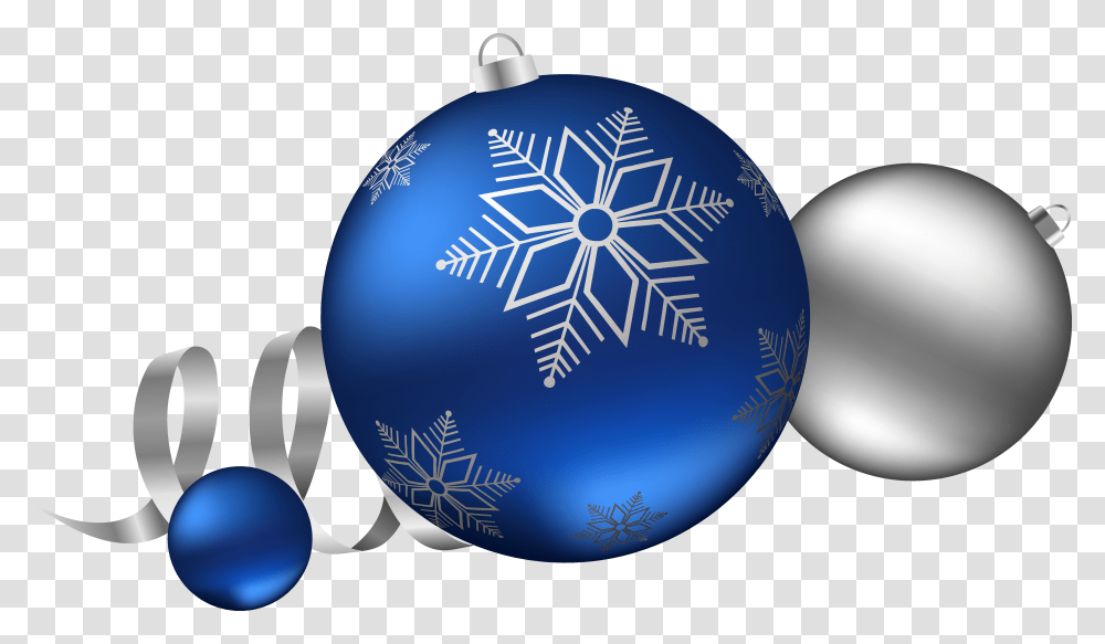 Silver And Blue Christmas Balls Decoration Clipart Blue Christmas Baubles Clipart, Sphere, Ornament, Sport, Sports Transparent Png