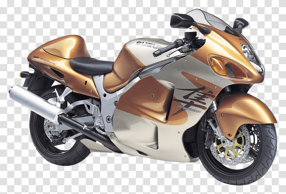Silver And Gold Hayabusa, Machine, Motorcycle, Vehicle, Transportation Transparent Png