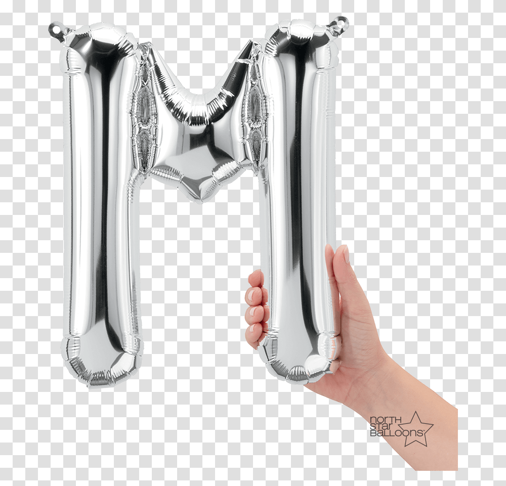 Silver Balloon M Silver 16u2033 Foil Balloon Rose Gold Silver, Person, Human, Sink Faucet, Clothing Transparent Png