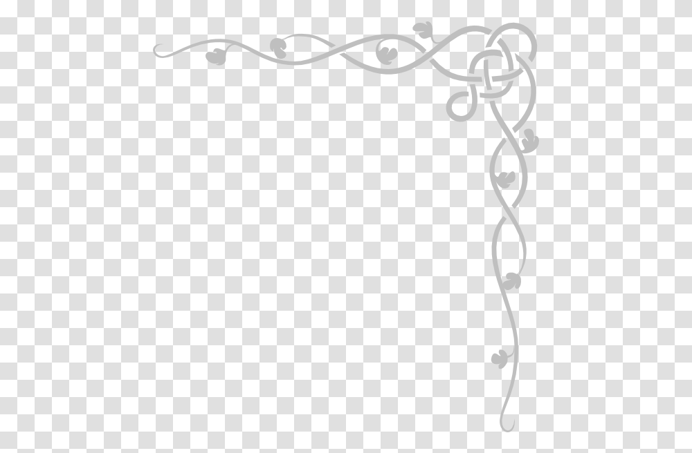 Silver Borders Simple Celtic Knot Line, Bow, Stencil Transparent Png