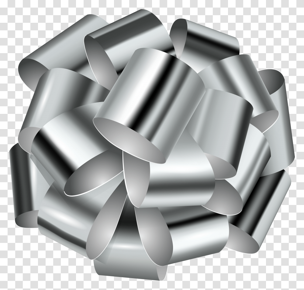 Silver Bow & Free Bowpng Images Silver Bow And Ribbon Transparent Png
