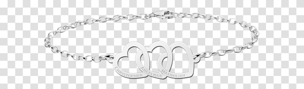 Silver Bracelet With Three Hearts Armband Mit Gravur Gold, Chain, Jewelry, Accessories, Accessory Transparent Png