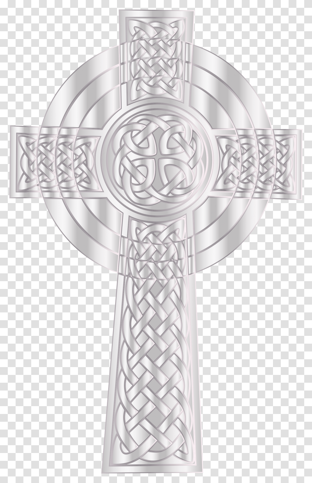 Silver Celtic Cross 2 Clip Arts Silver Cross, Trophy, Emblem, Weapon Transparent Png