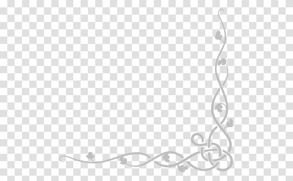 Silver Celtic Vine Bye Simple Border Design For A4 Size Paper, Floral Design, Pattern Transparent Png
