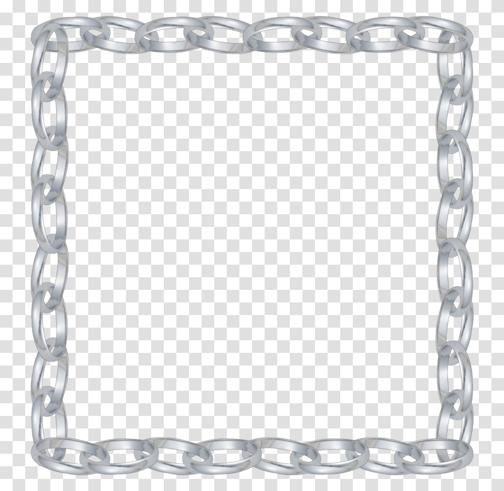 Silver Chain Border, Mirror Transparent Png