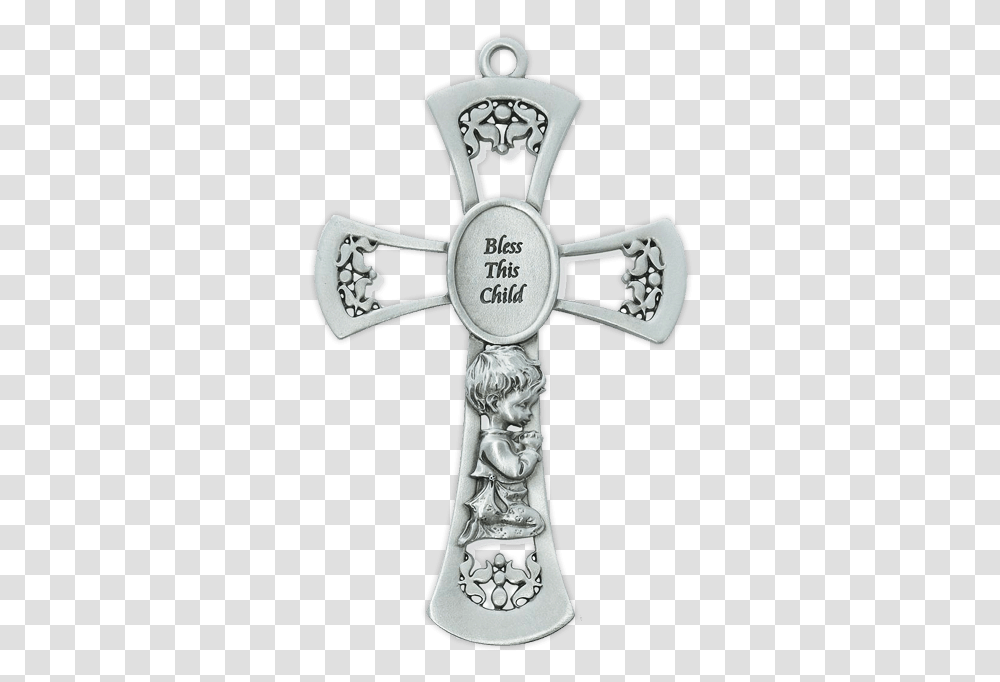 Silver Christening Crosses, Crucifix Transparent Png