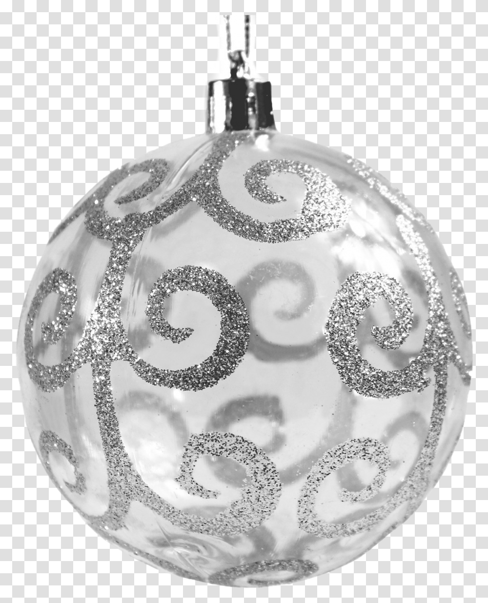 Silver Christmas Ball Free Download Mart Silver Christmas Ball, Ornament, Pattern, Pendant Transparent Png