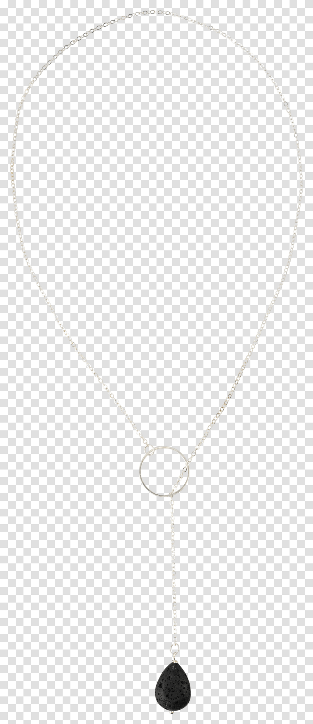Silver Circle Lava Bead Lariat Necklace, Jewelry, Accessories, Accessory, Pendant Transparent Png