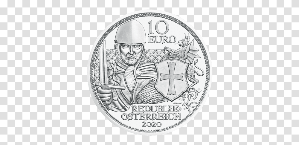 Silver Coin Courage 10 Euro Coin 2020, Money, Person, Human, Nickel Transparent Png