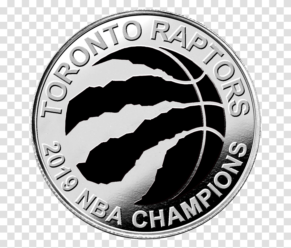 Silver Coin Toronto Raptors 2019 Nba Champions 1 Oz Toronto Raptors, Logo, Symbol, Trademark, Money Transparent Png