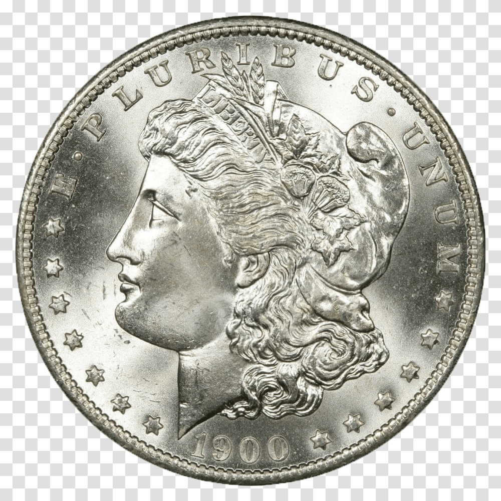 Silver Dollar 1889 Morgan Silver Dollar, Nickel, Coin, Money, Painting Transparent Png
