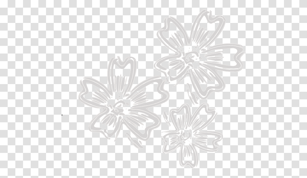 Silver Flowers Svg Clip Arts Clip Art, Floral Design, Pattern, White Transparent Png