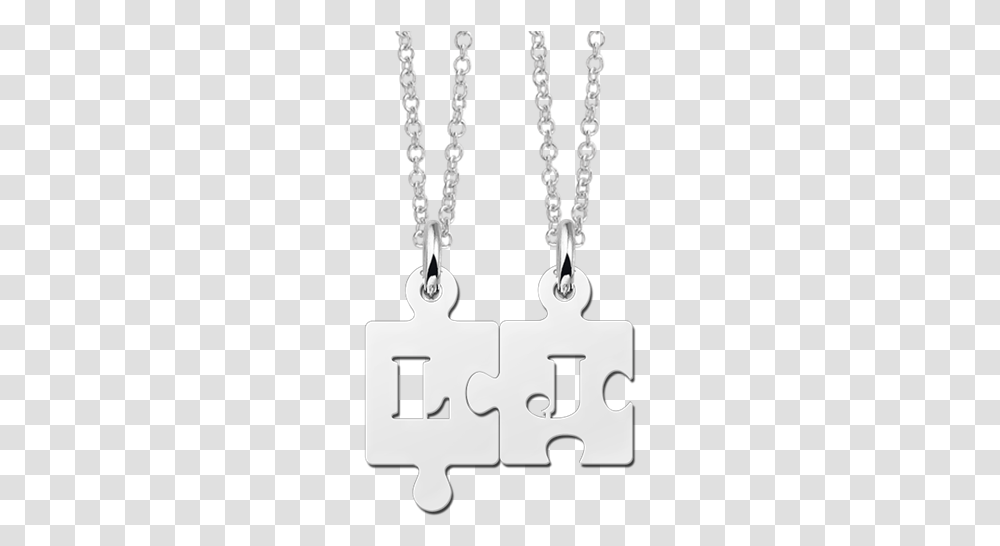 Silver Friendship Necklace With Puzzle Pieces Vriendschaps Kettingen, Pendant, Accessories, Accessory, Jewelry Transparent Png