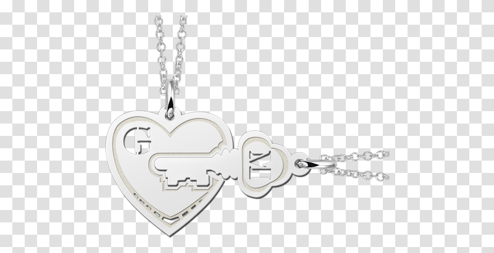 Silver Friendship Necklaces Heart With Key Locket, Pendant, Accessories, Accessory, Jewelry Transparent Png