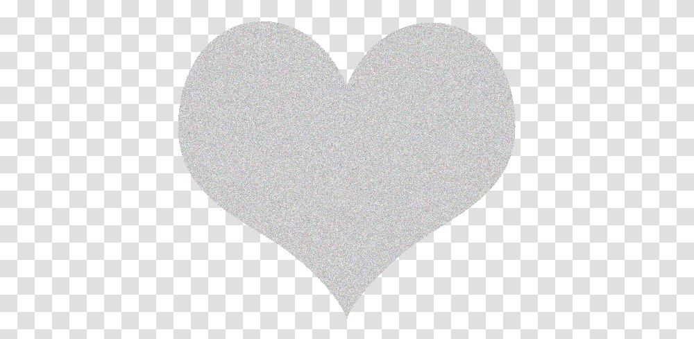 Silver Glitter Heart Image With Sparkly, Rug Transparent Png