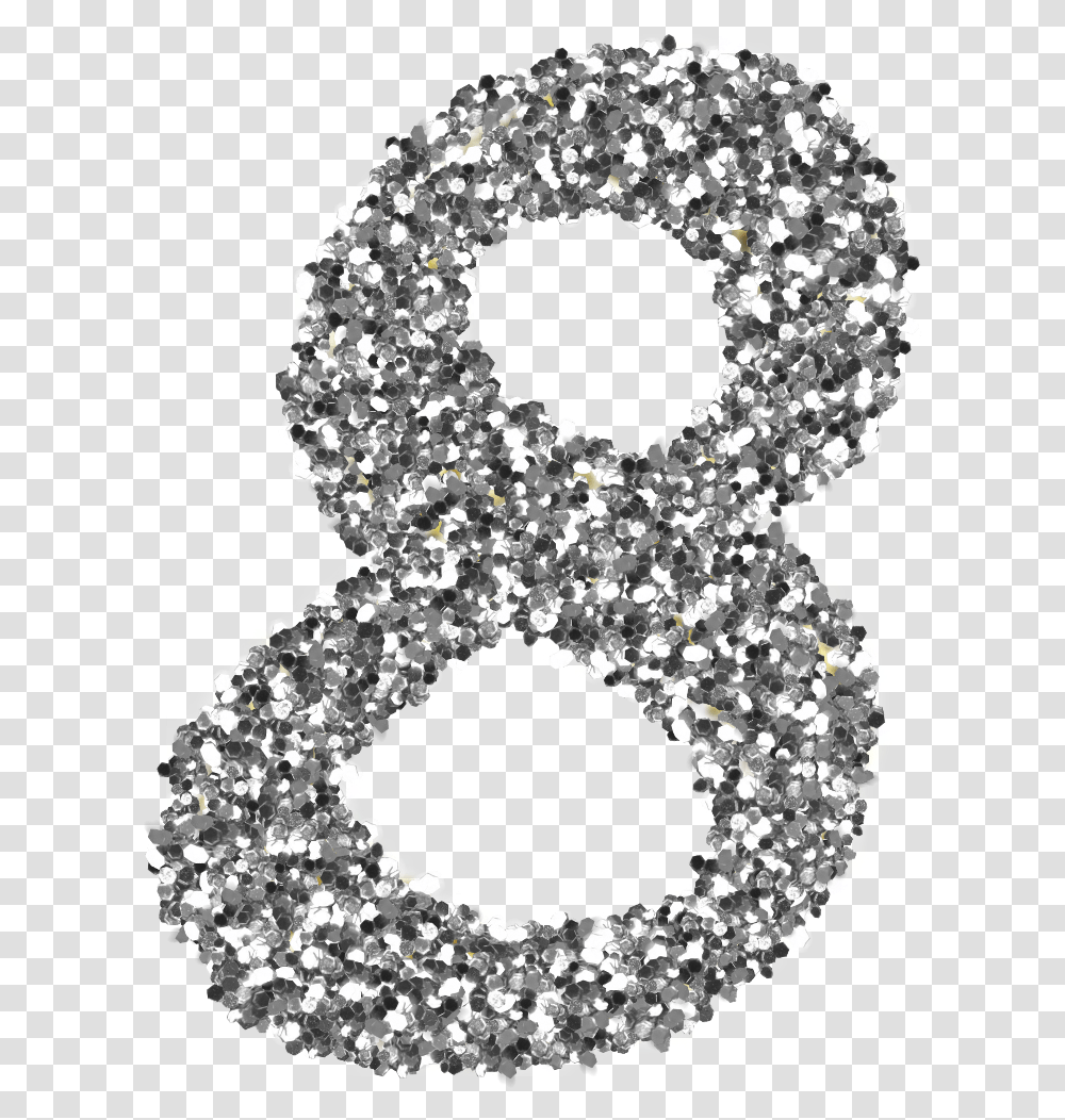 Silver Glitter Sparkle Silver Glitter Numbers, Hole, Condo, Housing, Building Transparent Png