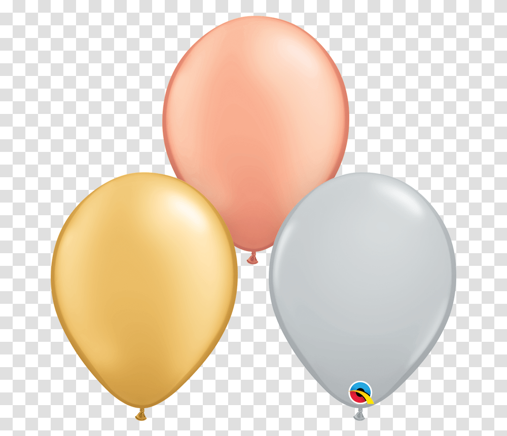 Silver Gold Rose Latex Balloons Balloon Transparent Png