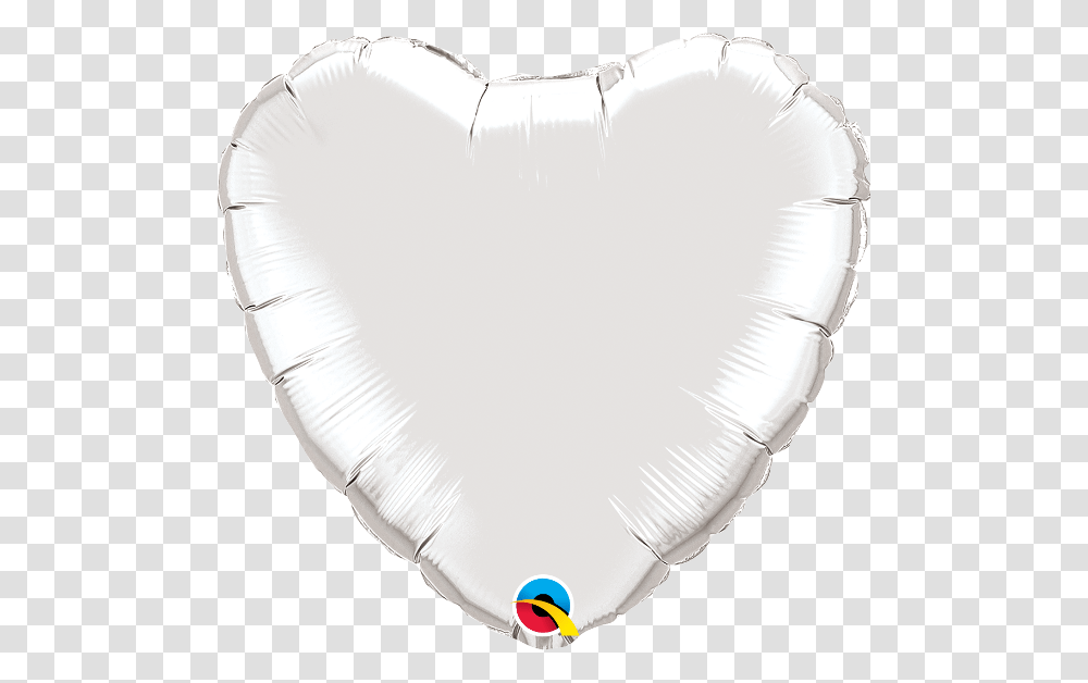 Silver Heart Balloon White Heart Foil Balloon, Pillow, Cushion, Diaper, Person Transparent Png