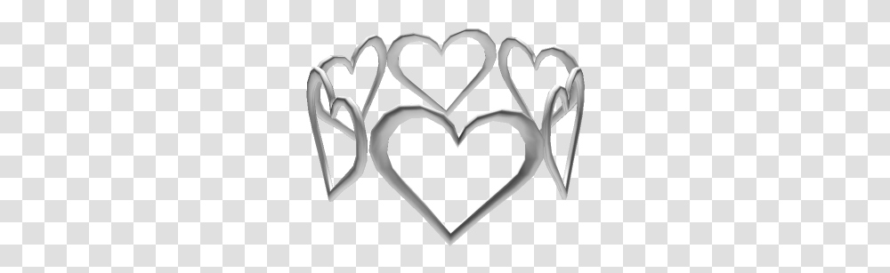 Silver Heart Crown Girly, Symbol, Stencil, Scissors, Blade Transparent Png