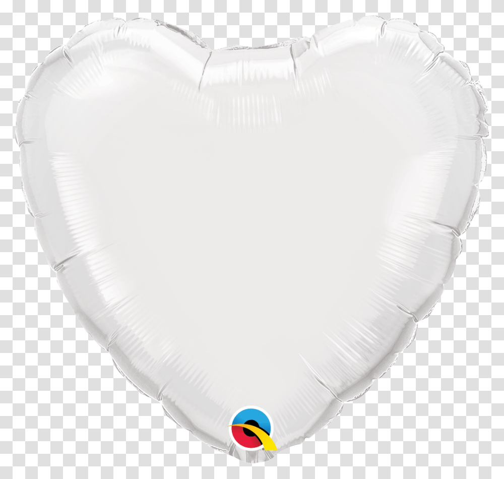 Silver Heart Foil Balloon Konfirmand Ballon, Diaper, Armor, Aluminium, Hardhat Transparent Png