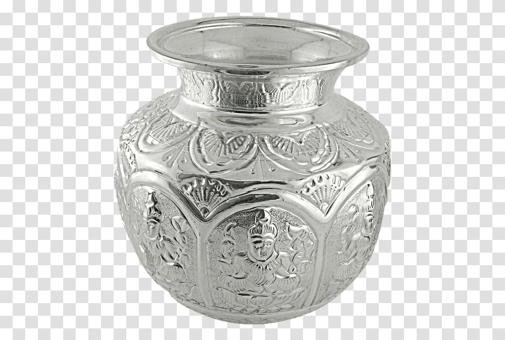 Silver Kalash, Jar, Pottery, Urn, Vase Transparent Png