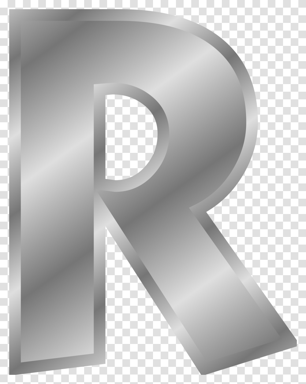 Silver Letters Letter R In Gold, Number, Alphabet Transparent Png
