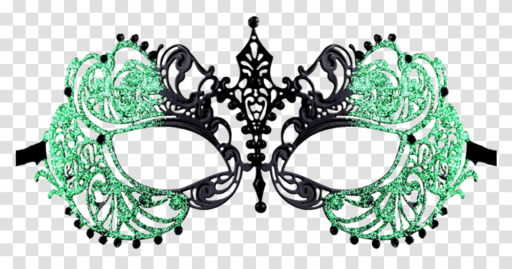 Silver Masquerade Mask Masquerade Mask Blue Metal, Chandelier, Lamp, Green, Accessories Transparent Png