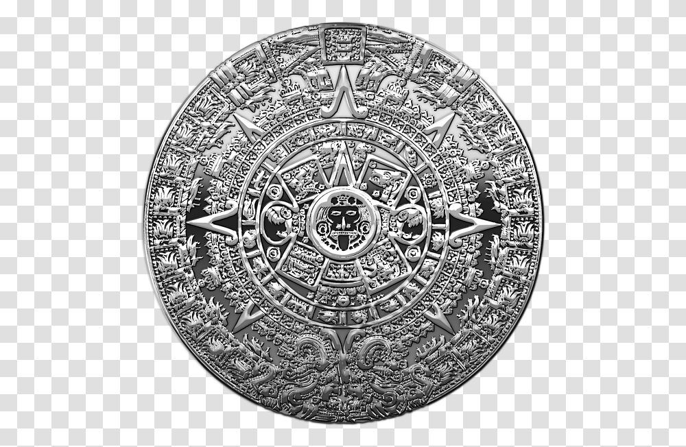 Silver Mayan Mayan Aztec Calendar White And Gold, Clock Tower, Architecture, Building, Armor Transparent Png