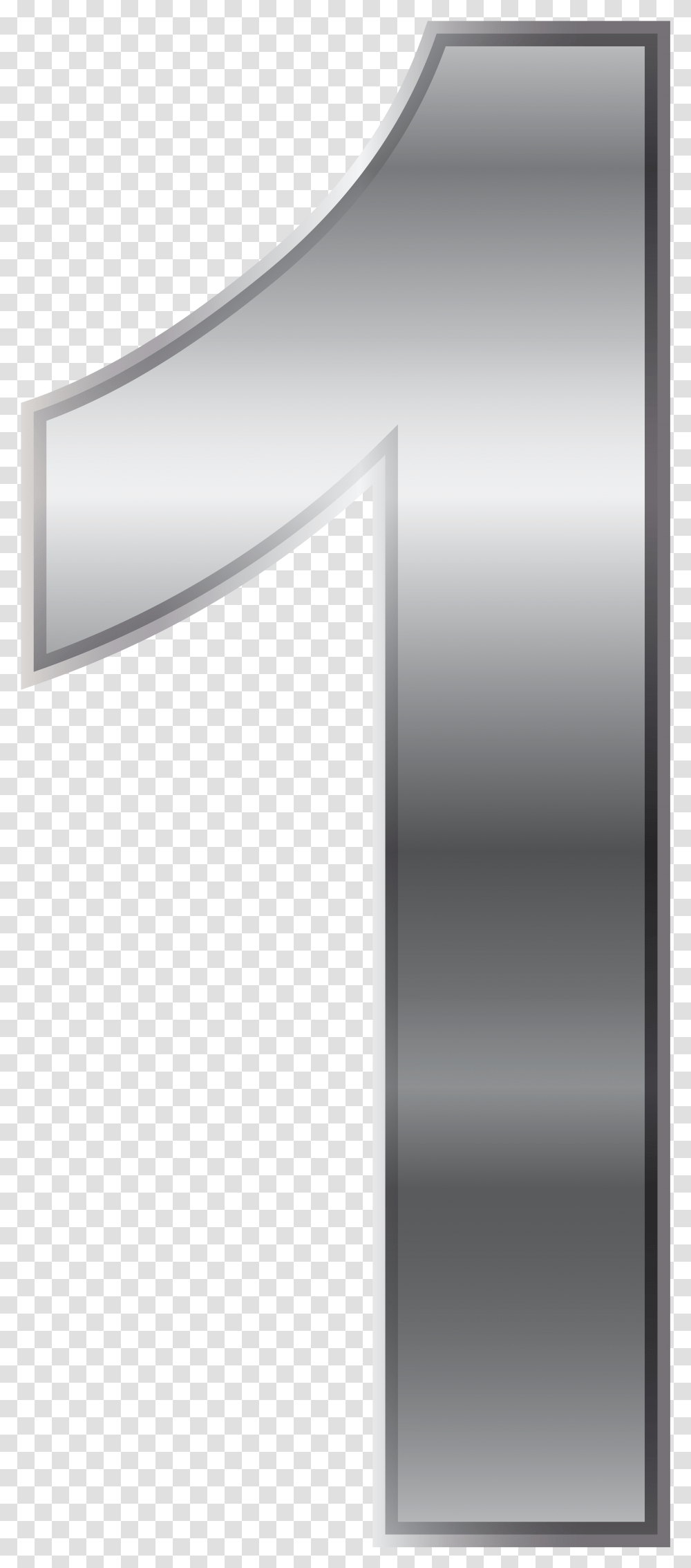 Silver Number One Clip Art Image Number One Background, Electronics, Screen, Door Transparent Png