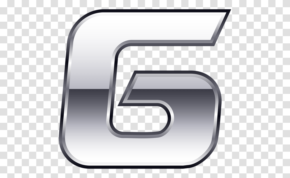 Silver Number Six Clip, Logo, Trademark Transparent Png